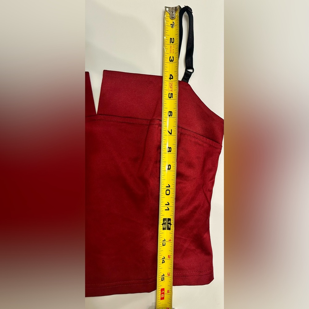 Aqua Blues tank 90’s red shiny spaghetti strap - Picture 10 of 10